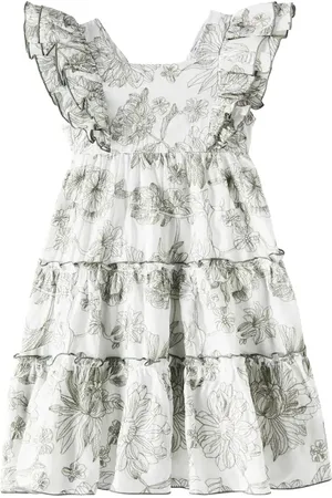 Tartine Et Chocolat Ruffled floral cotton dress