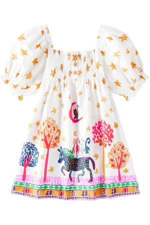 FÁBULA FÃ¡bula Burrica printed cotton dress