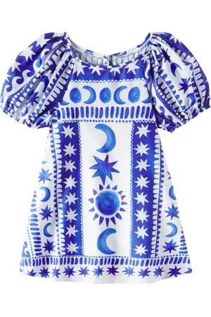 FÁBULA FÃ¡bula Fases da Lua printed cotton dress