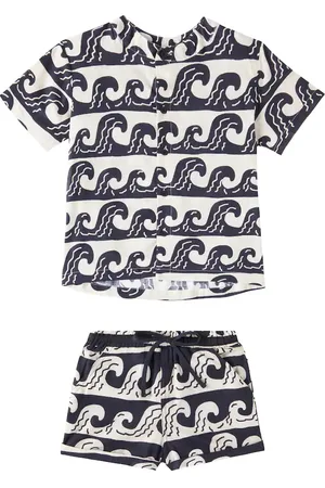 FÁBULA FÃ¡bula Printed cotton shirt and shorts set
