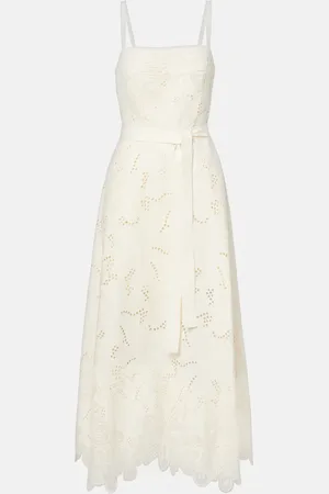 Elie saab Embroidered broderie anglaise maxi dress