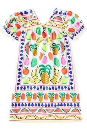 FÁBULA FÃ¡bula LenÃ§o Frutaria printed cotton dress