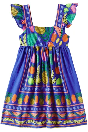 FÁBULA FÃ¡bula LenÃ§o Frutaria printed cotton dress