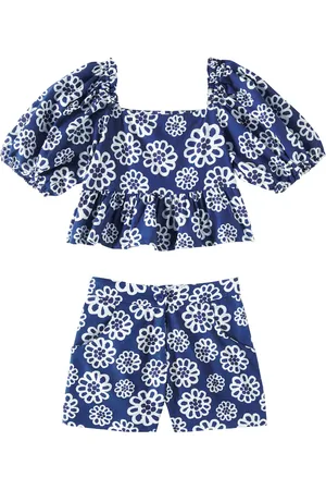 FÁBULA FÃ¡bula Floral cotton top and shorts set