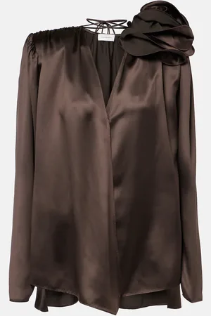 MAGDA BUTRYM Silk-blend satin blouse