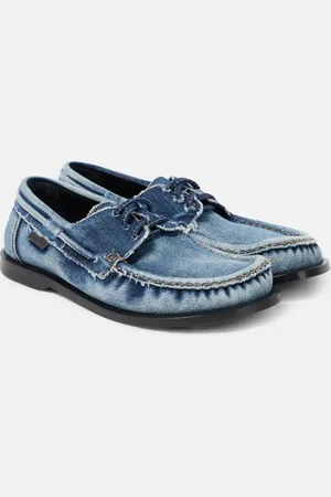 Loewe Campo denim boat shoes