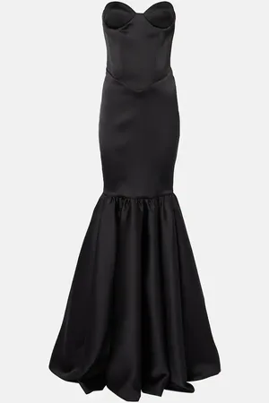 Ilkyaz Ozel Inara satin corset gown