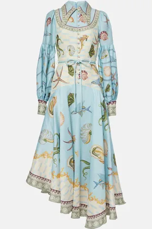 ALÉMAIS AlÃ©mais Bath House printed linen-blend shirt dress