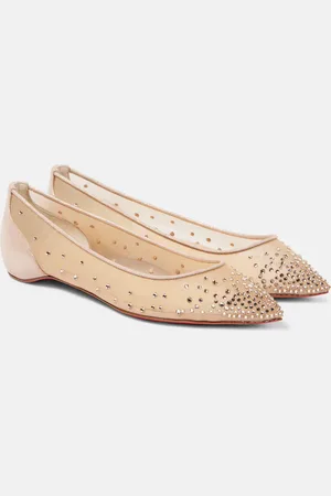 Christian Louboutin Follies Strass mesh ballet flats