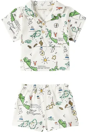 The New Society Baby Arkoi printed cotton shirt and shorts set