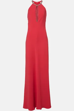 Max Mara Fernet halterneck cady gown