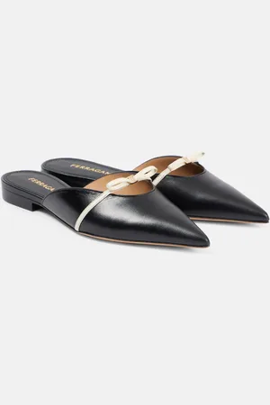 Salvatore Ferragamo Bow-detail leather mules