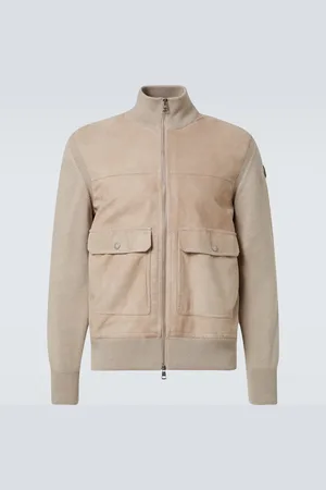 Moncler Suede, cotton and wool jacket