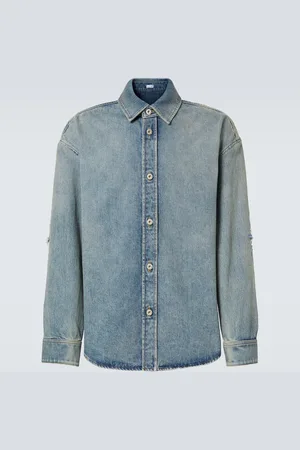 Loewe Anagram embroidered denim overshirt
