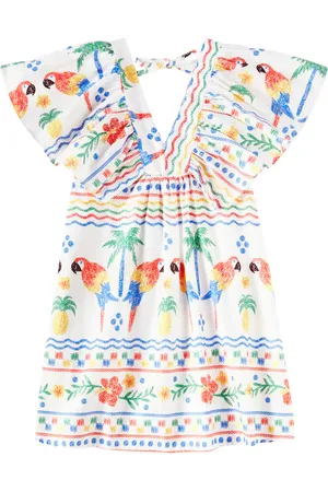 FÁBULA FÃ¡bula Araras printed cotton dress