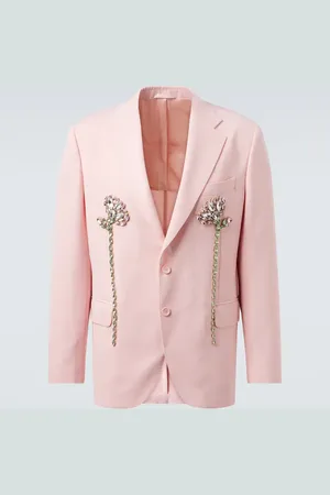 Simone Rocha Floral crystal-embellished blazer