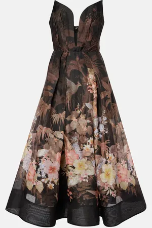 ZIMMERMANN Illuminate Draped linen and cotton midi dress