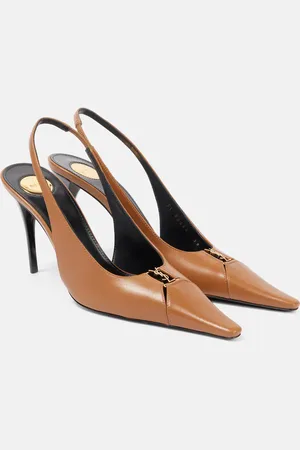 Saint Laurent Babylone Breteuil 90 leather slingback pumps