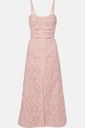 Giambattista Valli Bow-detail macramÃ© midi dress