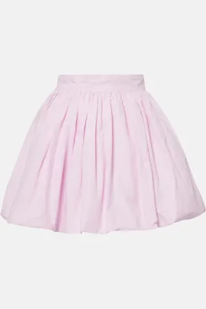 Patou Gathered cotton miniskirt