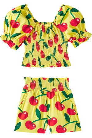 FÁBULA FÃ¡bula Printed cotton top and shorts