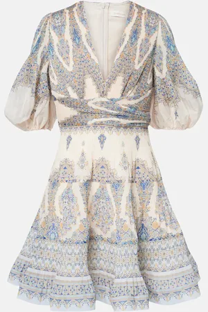 ZIMMERMANN Paisley pleated minidress
