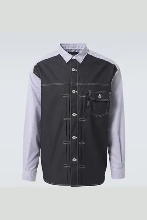 Comme des Garçons Comme des GarÃ§ons Homme Striped cotton and denim shirt