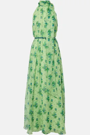 Max Mara Cactus halterneck silk gown