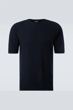 Giorgio Armani Herringbone wool-blend T-shirt