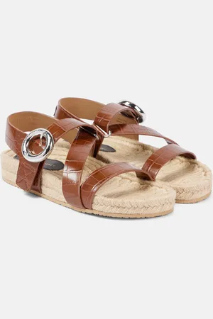 Stella McCartney Gaia S-Wave leather espadrille sandals