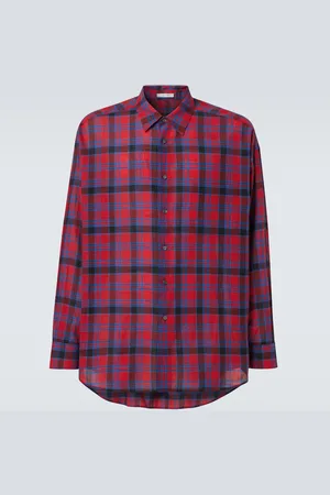 The Row Lancaster checked cotton voile shirt