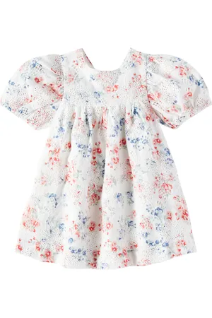 Tartine Et Chocolat Baby floral embroidered cotton dress
