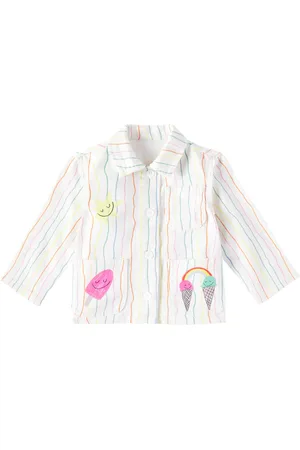 Stella McCartney Baby striped printed denim jacket