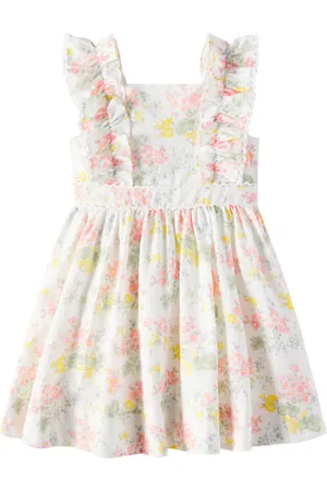 Tartine Et Chocolat Floral ruffled linen and cotton dress