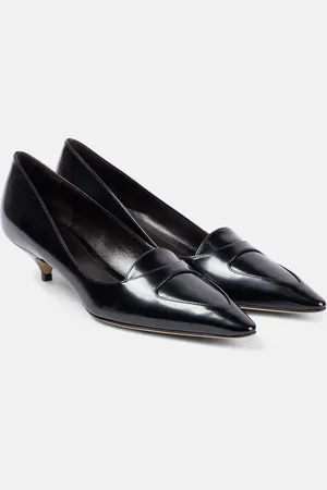 The Row Viv leather loafer pumps