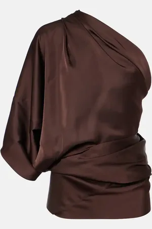 Rick Owens Hollywood charmeuse asymmetric top