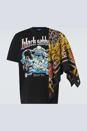JUNYA WATANABE Sabbath caped cotton jersey T-shirt