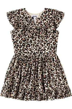 Molo Cho ruffled leopard-print dress
