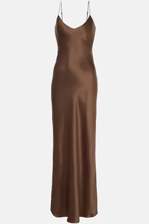 NILI LOTAN Cami silk charmeuse slip dress
