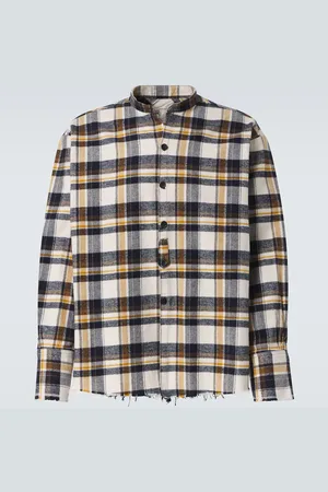 GREG LAUREN Plaid cotton shirt