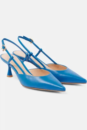 Gianvito Rossi Ascent 55 leather slingback pumps
