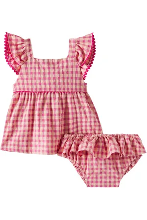 La Coqueta Baby Elicia cotton-blend dress and bloomers set