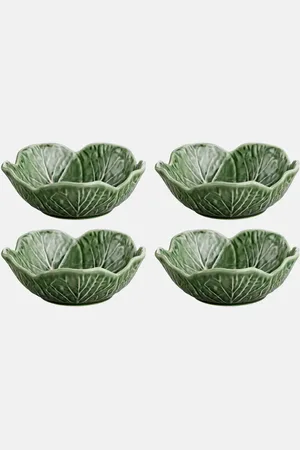 Bordallo Pinheiro Cabbage set of 4 ceramic bowls