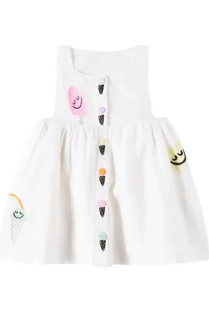Stella McCartney Baby printed linen and cotton dress