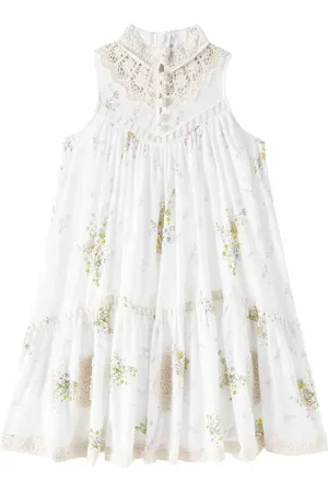 Petite Amalie Doily floral cotton voile dress