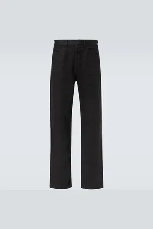 The Row Hartley mid-rise linen straight jeans