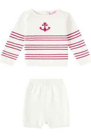 La Coqueta Baby Ancla cotton sweater and shorts set