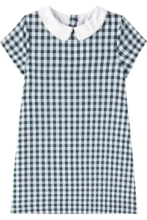 BONPOINT Elesta checked cotton dress