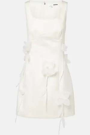 ROTATE Bridal floral-appliquÃ© minidress