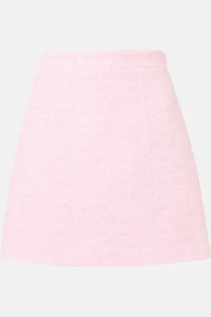 Patou Cotton-blend tweed miniskirt